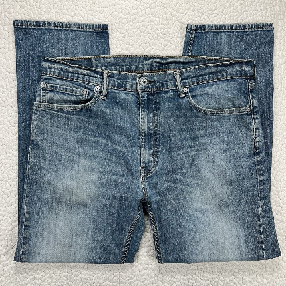 Levi's 505 Jeans Men's 38x30 (Actual 36x28.5) Blue Straight Fit Grunge Casual